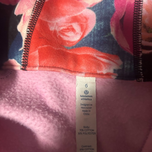Lululemon floral scuba hoodie size 6 - Picture 4 of 7